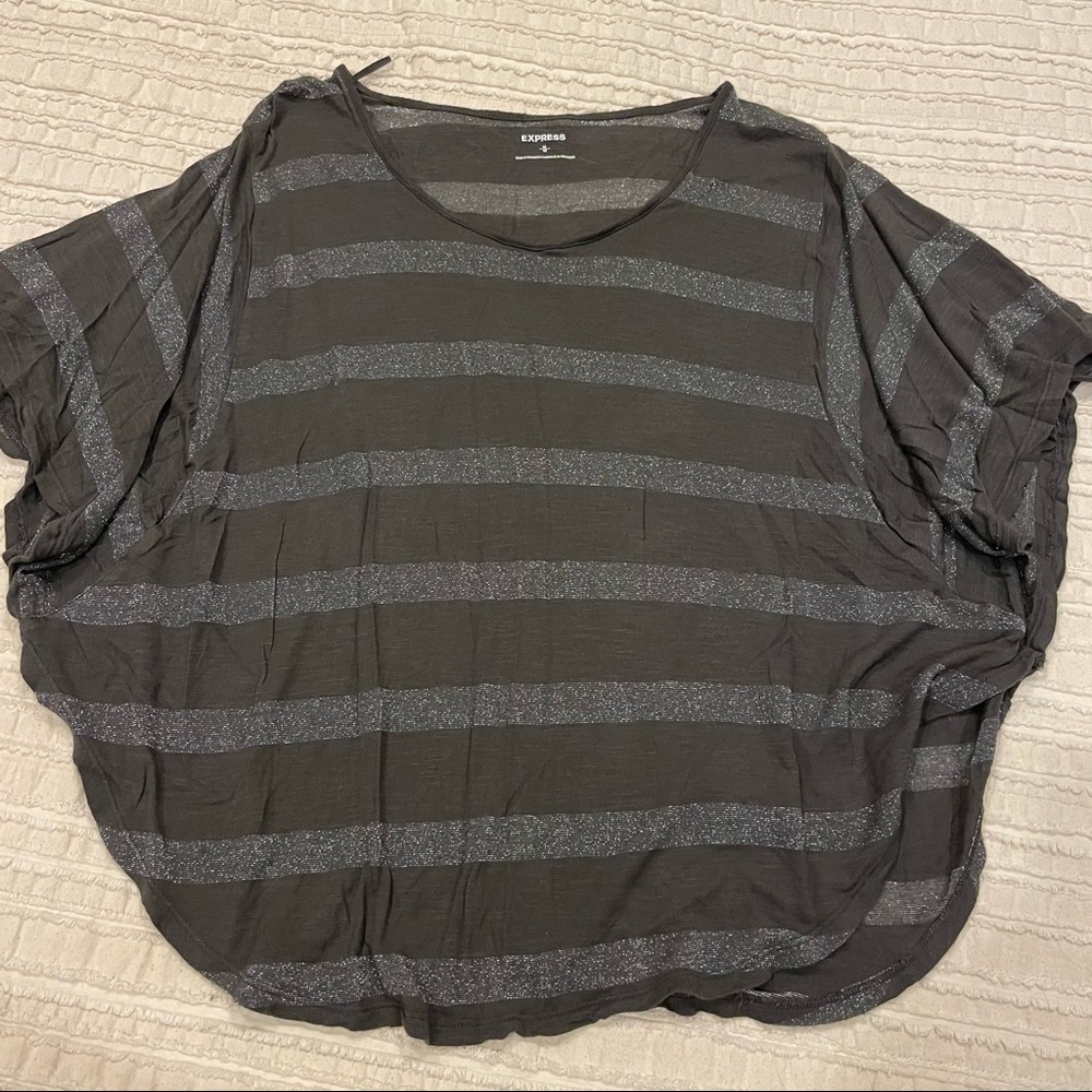 Shimmer stripe crop top